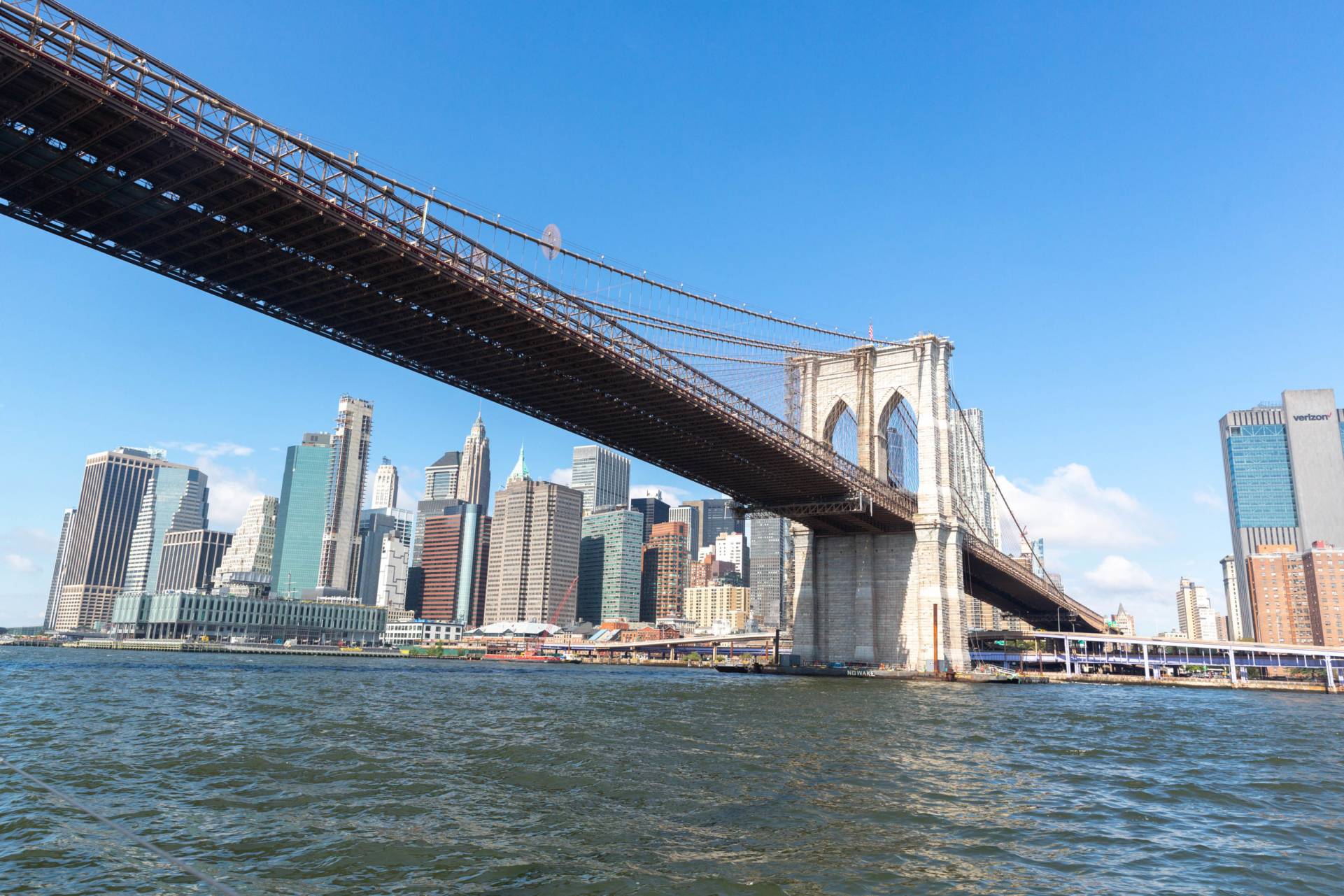 The Brooklyn Bridge and downtown Manahttan, New York