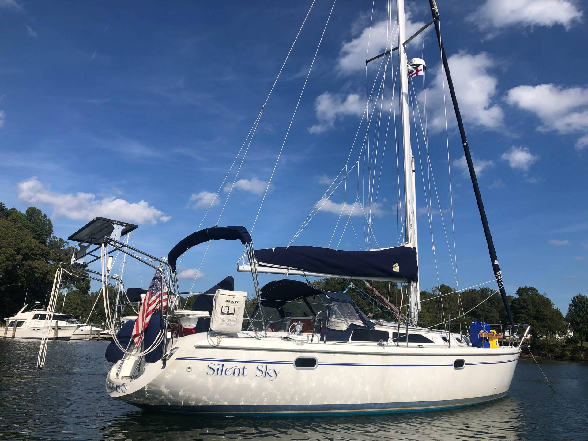 sailboat at anchor