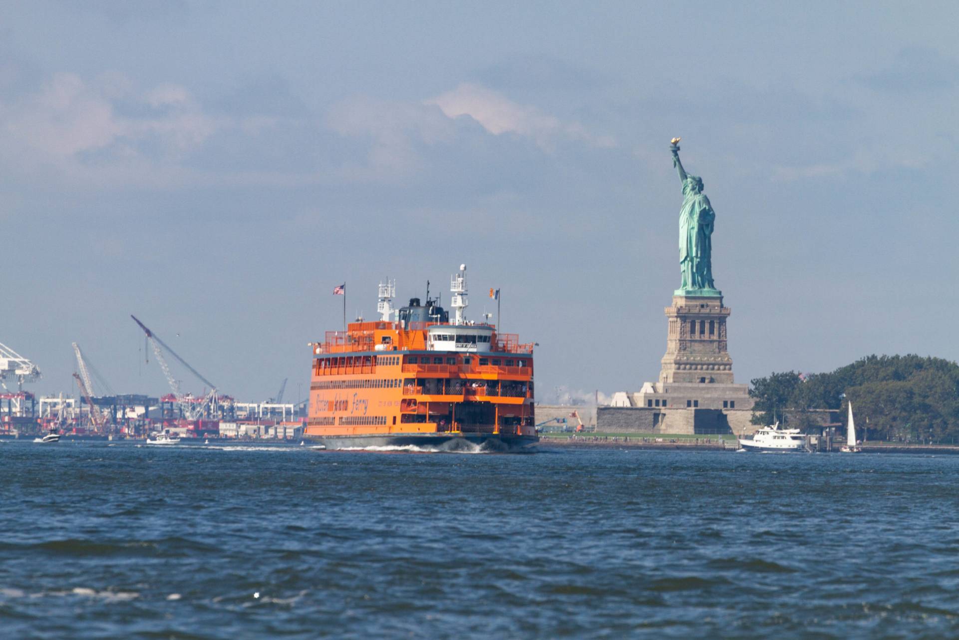 Staten Island Ferry and Statue of Liberty