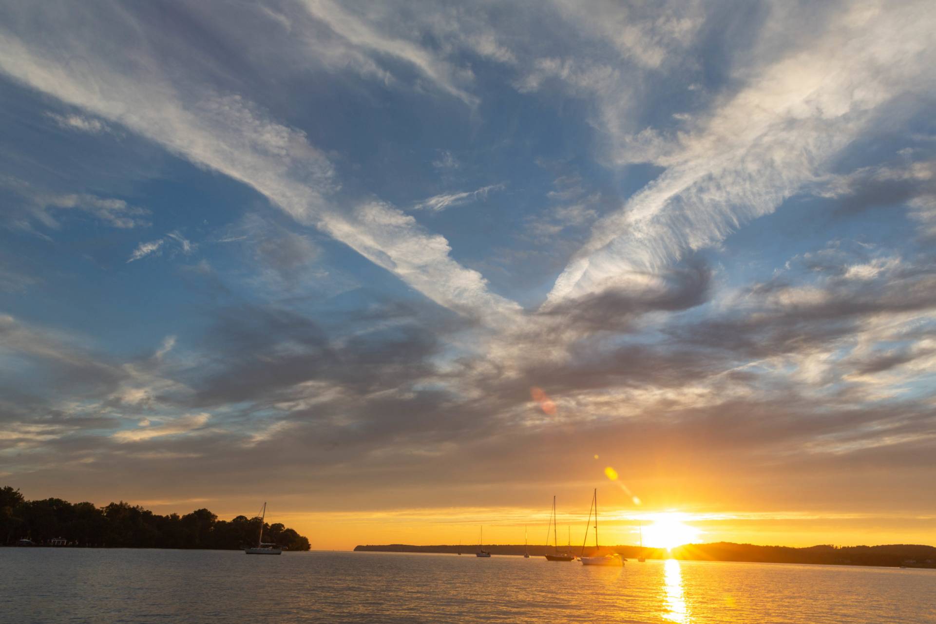 sunset bohemia river boats