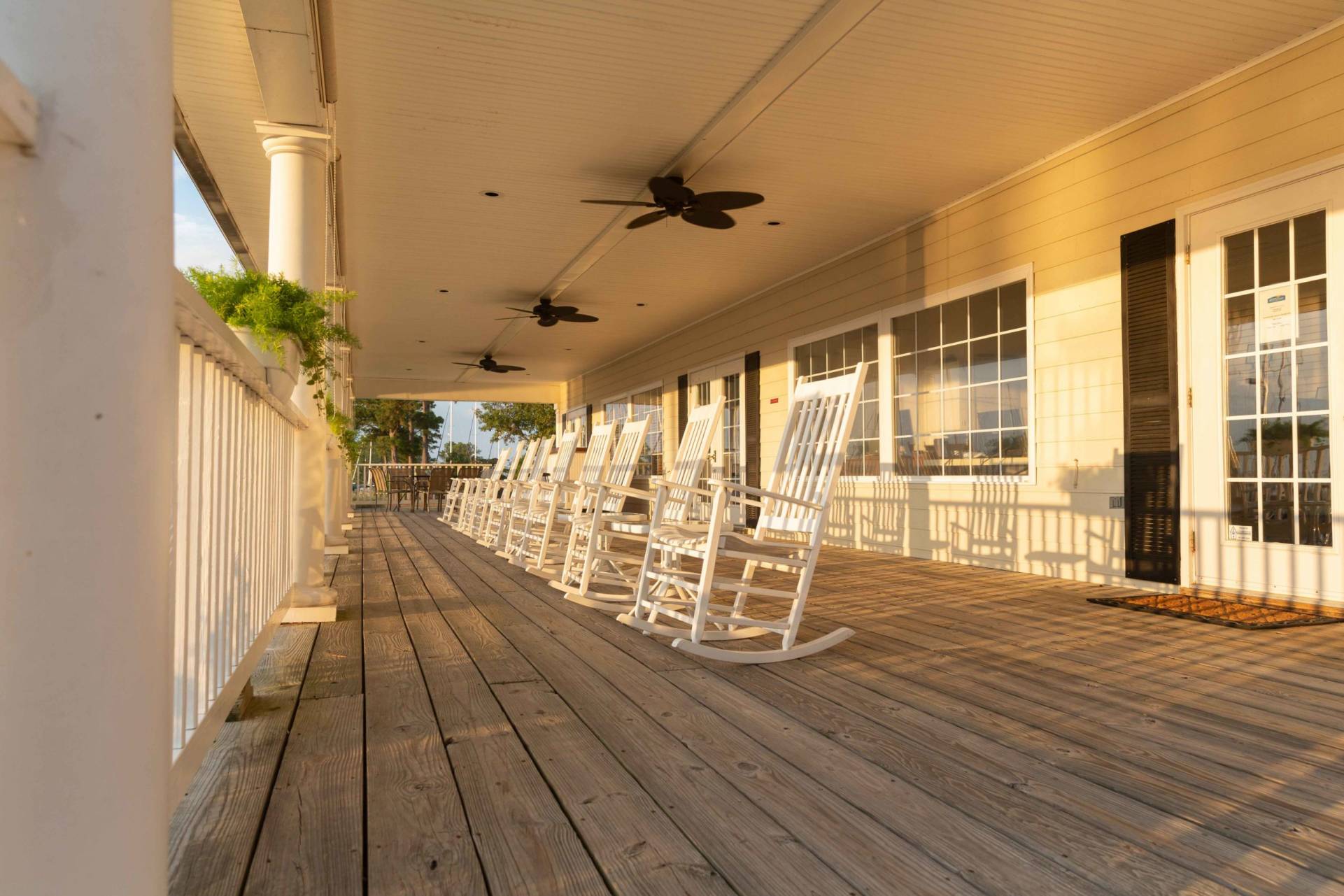 rocking chairs on porch